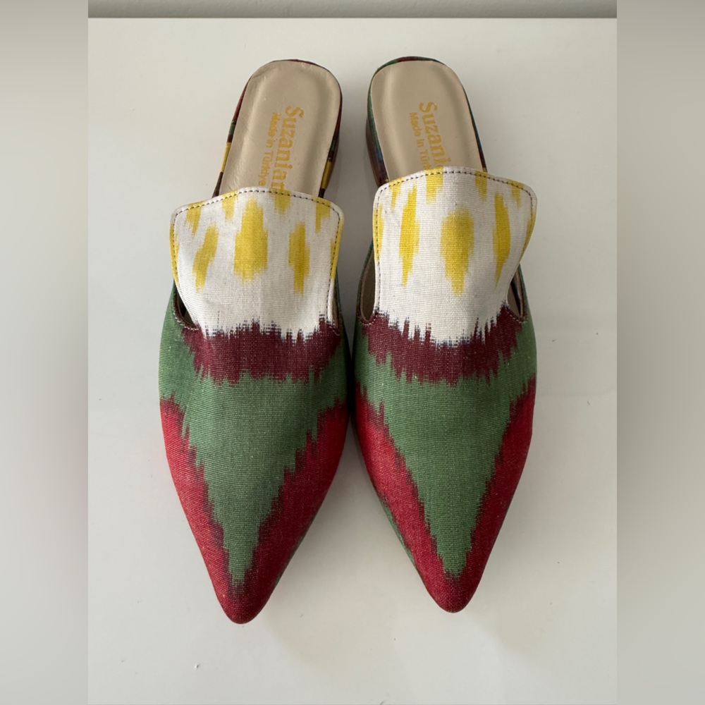 SUZANI ART Shoes Ikat Mules Slippers Shoes 39/9
